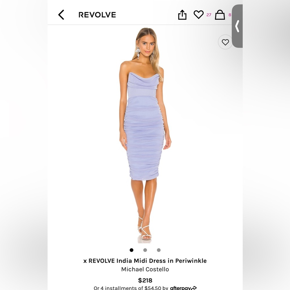 Revolve X Michael Costello strapless dress